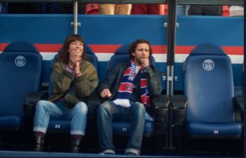 Vue depuis le bord de terrain du Parc des Princes